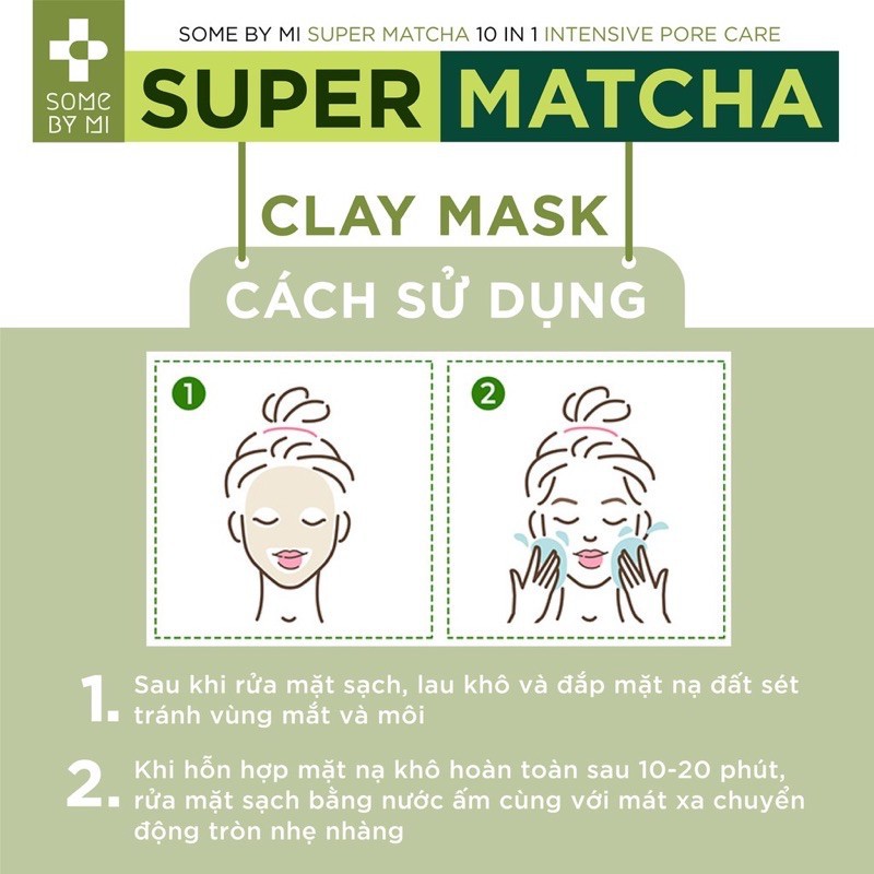 [Chính Hãng] Mặt Nạ Đất Sét Some By Mi Super Matcha Pore Clean Clay Mask 100g  - Bebeau Skin Shop