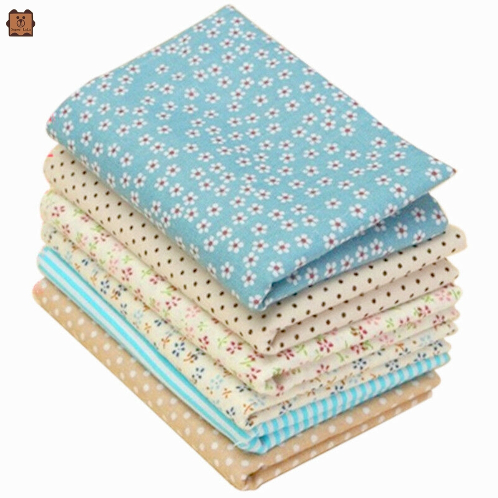 Set 6 Bông Hồng Cotton 25x25cm Trang Trí Thủ Công