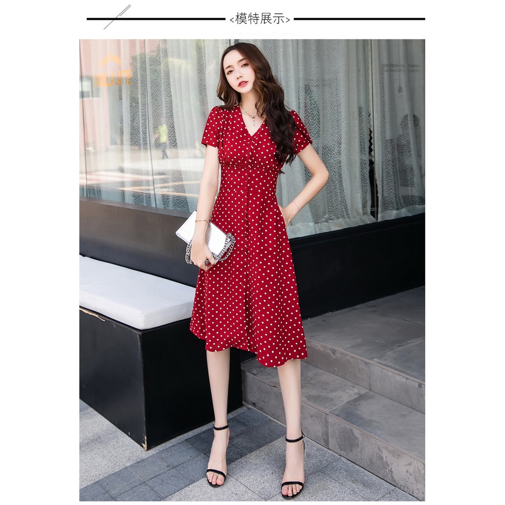 Đầm Suông Họa Tiết Chấm Bi SP.01449