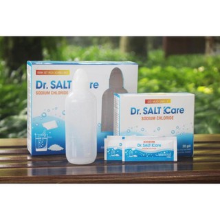 Gói muối sinh lý Dr Salf Kare và bình rửa mũi
