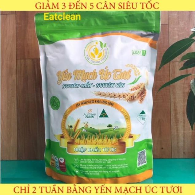 1kg Yến mạch Úc tươi nguyên chất nguyên hạt cán dẹt - Healthy