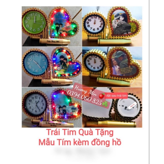 Mô Hình Trái Tim Đồng Hồ tặng kèm thiệp