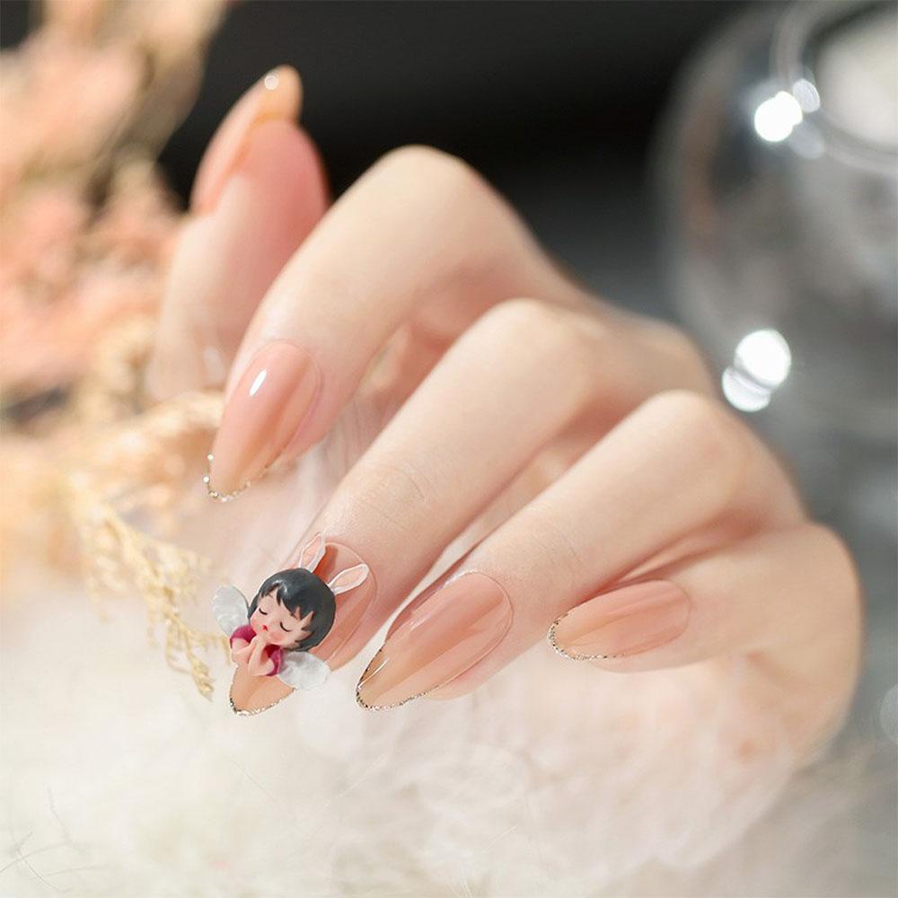 QQMALL Khuôn Silicone Trong Suốt Hình Bò Sữa Trang Trí Móng Tay