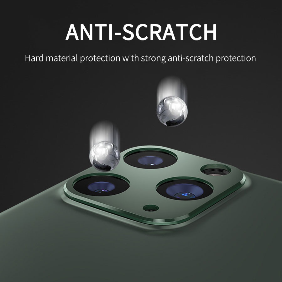 Miếng dán kim loại bảo vệ tròng kính camera sau mạnh mẽ thích hợp cho iPhone 11 Pro Max