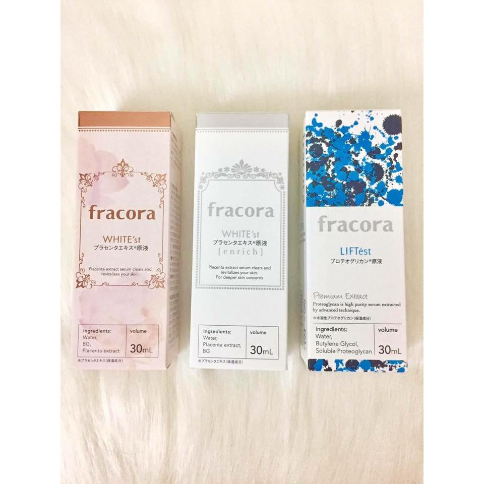 30ml - Serum fracora enrich các loại, fracora plasaitai, fracora white liftest chống lão hoá trắng da