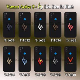 Ốp lưng Vsmart Active 3 dẻo đen in hình Logo Vsmart Thiết Kế Đẹp