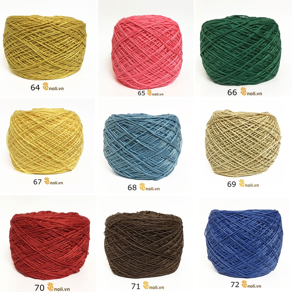 Sợi cotton Việt Nam 1mm Craft yarn VN chuyên móc thú, bikini, váy áo mùa hè, lót ly không xù
