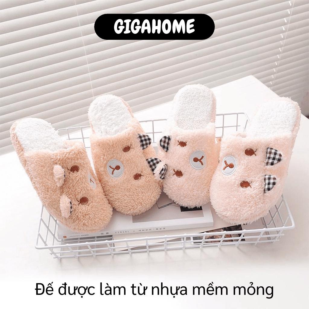 Dép Bông  GIÁ VỐN] Dép Bông Đi Trong Nhà Hình Gấu, giữ ấm đôi chân 3622