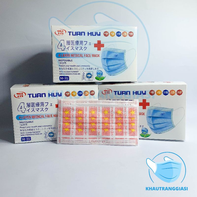 (New)Khẩu trang 4 lớp dập chữ VIỆT NAM