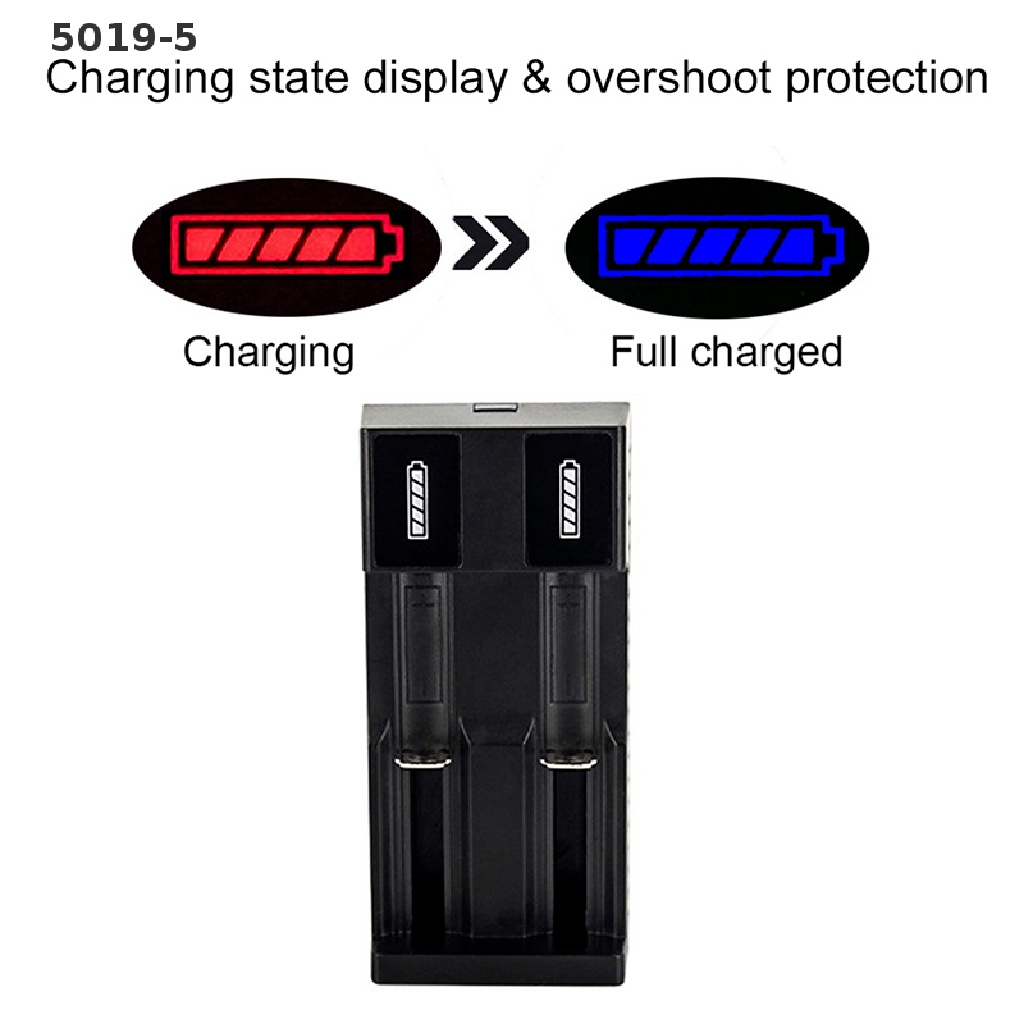 Thiết bị sạc pin 5019-5 cổng USB dành cho 3.7V 18650 26650 14500 Li-ion