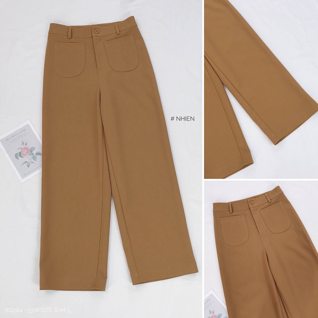 [Mã FADIRECT20 giảm 20K đơn 150K] Quần Kaki Suông_Nhienvintage AQ284 | BigBuy360 - bigbuy360.vn