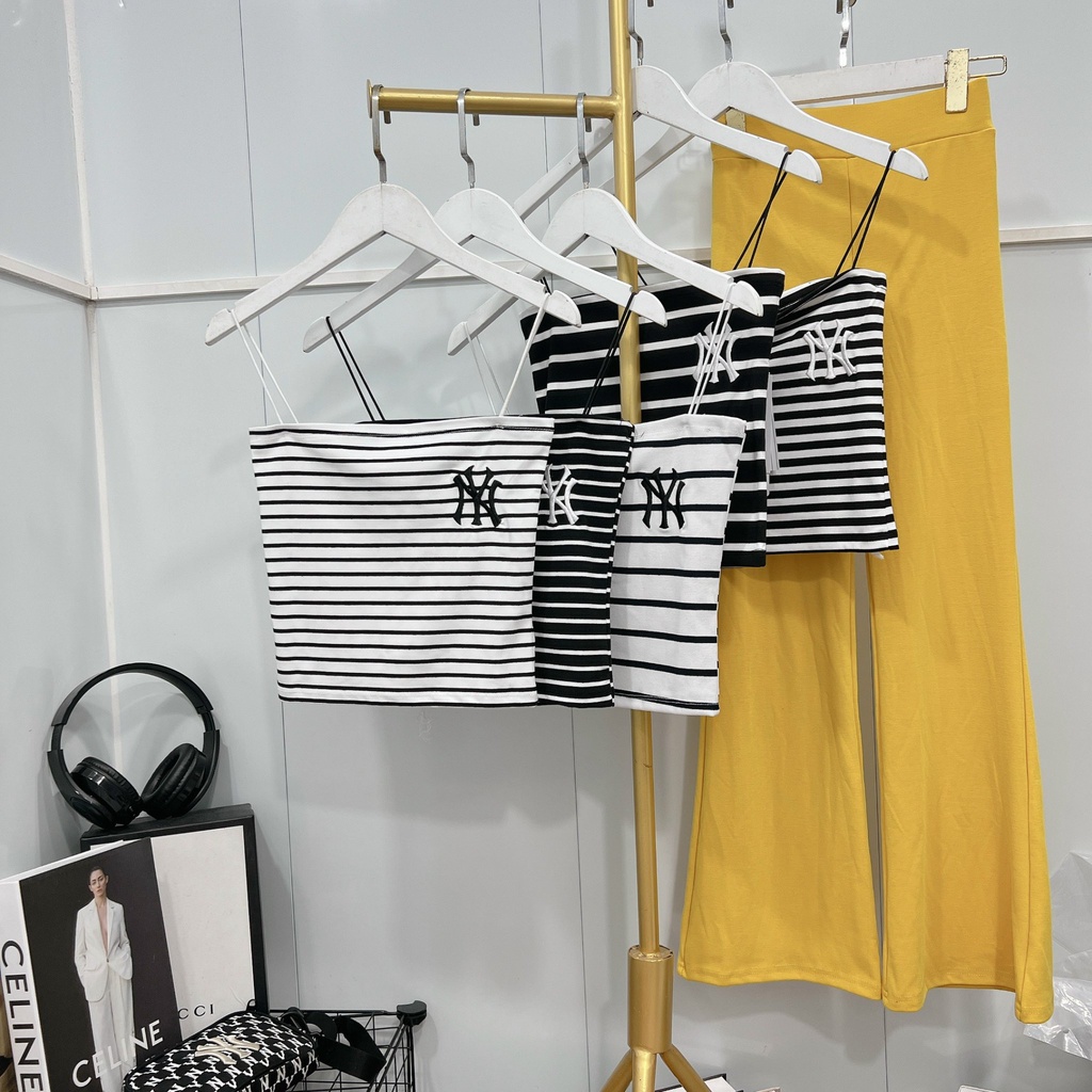 Áo Thun Nữ 2 Dây Kẻ NY - Thời Trang Đường Phố