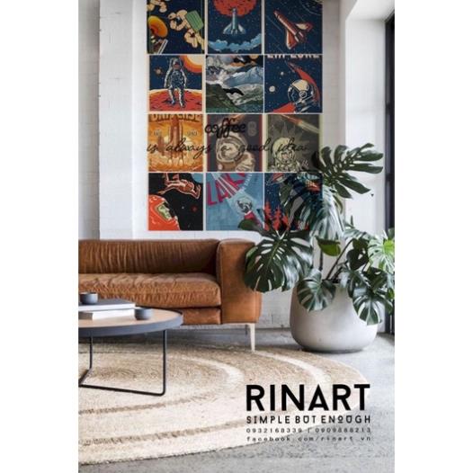SET 15 DECAL POSTER NASA DÁN TƯỜNG TRANG TRÍ CỬA HÀNG/CAFE CỔ ĐIỂN VINTAGE