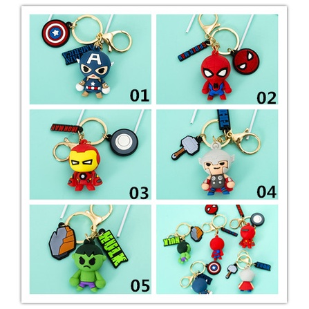 Móc Khóa Họa Tiết Hoạt Hình Người Nhện Dễ Thương