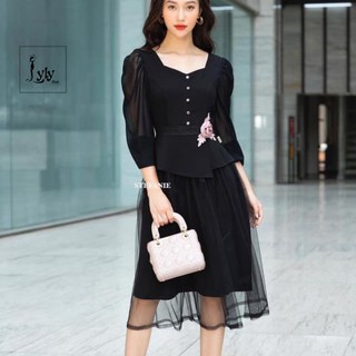 Đầm dự tiệc - Đầm xòe đẹp , chất vải mango cao cấp đường kim mũi chỉ đẹp - Lyly shop