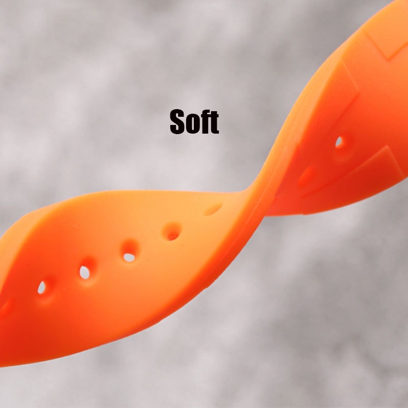 Dây Đeo Đồng Hồ Thể Thao Bằng Cao Su Silicone Mềm Họa Tiết Rằn Ri Chống Thấm Nước 22mm