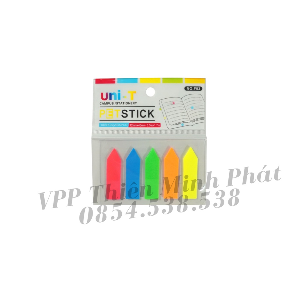 Giấy note 5 màu Uni - T