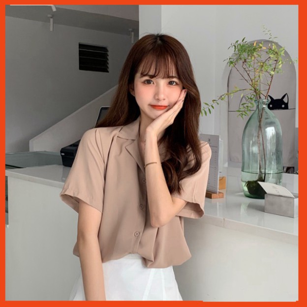 Áo Sơ Mi Tay Ngắn Cổ Bẻ Phong Cách hihishophaha