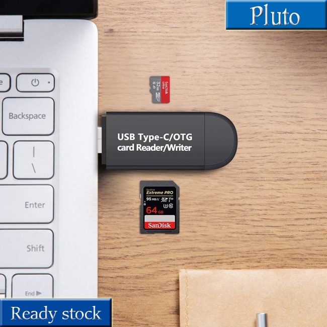 Mới Đầu đọc thẻ nhớ Micro TF C TYPE USB 2.0 Micro OTG Laptop