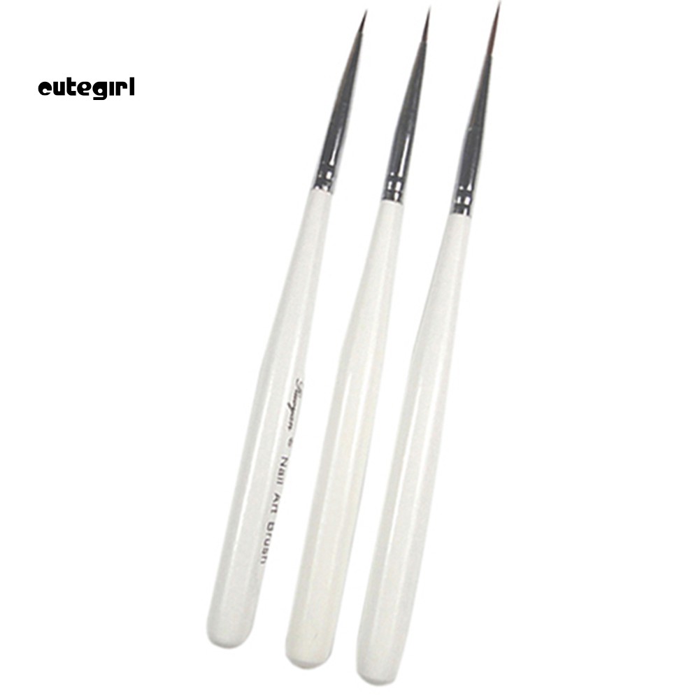 Set 3 Cọ Vẽ Trang Trí Móng Tay Nghệ Thuật Bằng Acrylic Dễ Thương