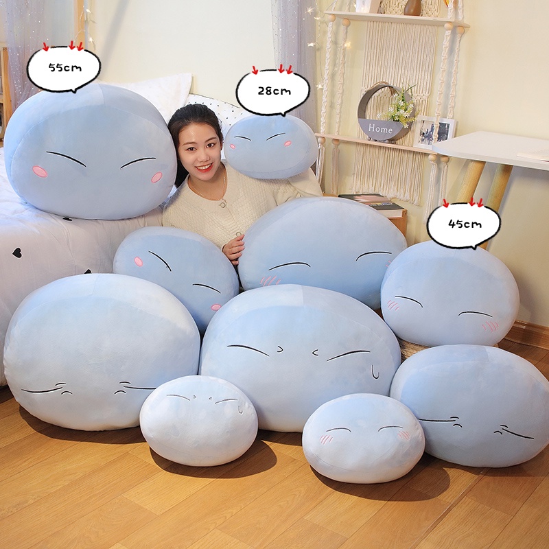 Gối ôm gấu bông Rimuru Tempest dimensional Rimuru Slime Dumpling nhung cao cấp co dãn 4 chiều gối tựa lưng