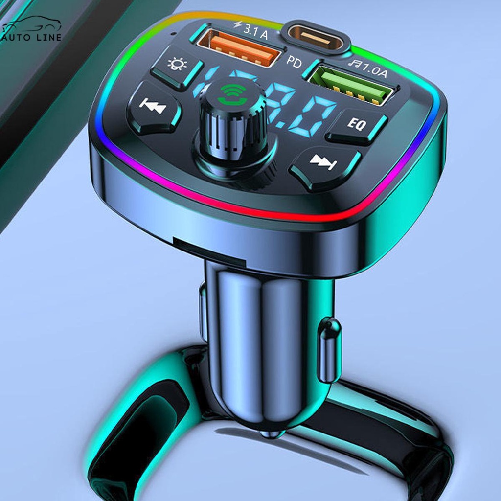 Máy Phát MP3 Bluetooth 5.0 FM w / 2 Cổng Sạc PD QC Không Dây Cho Xe Hơi SHOPCYC5751