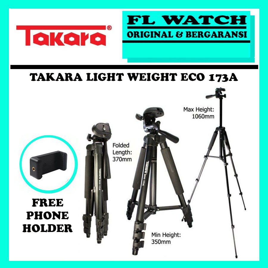 Takara Light Tripod Eco-173a For Mirrorless Action Camera 173 A