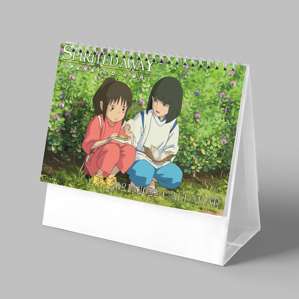 (2024) Lịch để bàn IN HÌNH VÙNG ĐẤT LINH HỒN Spirited Away anime chibi CHỮ NHẬT NGANG xinh xắn mẫu ngẫu nhiên