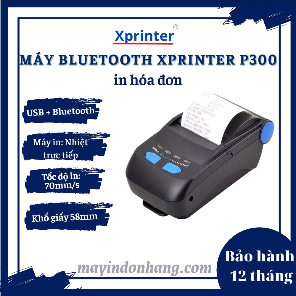 Máy in hóa đơn Bluetooth Xprinter P300 [Chuyên Viettel PAY PRO]