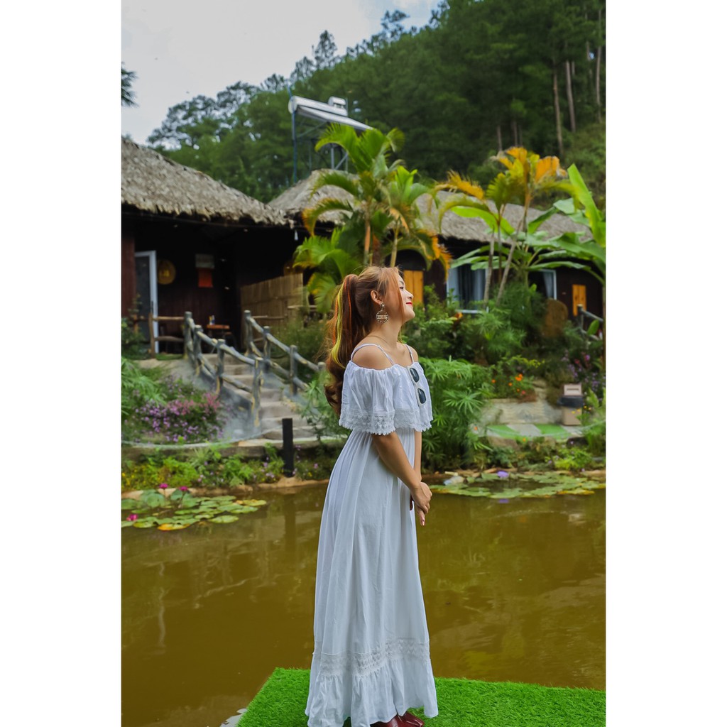 Váy xô xốp thái trắng