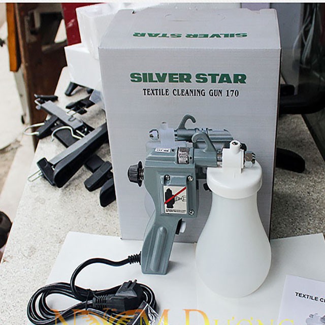 Máy bắn tẩy vải > Súng bắn tẩy vết bẩn trên vải silver start SS-170 bắn tan vết bẩn> vệ sinh > tấy mực dầu máy