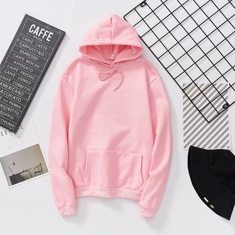 Áo Hoodie Mỏng Màu Trắng Đen Thời Trang Xuân Thu Hàn Quốc Cho Cặp Đôi