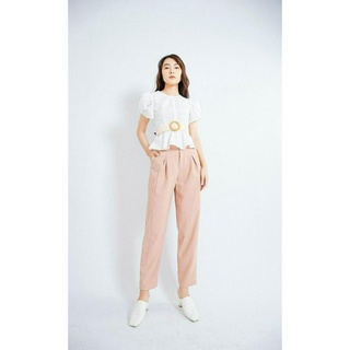Áo peplum tay cánh hồng