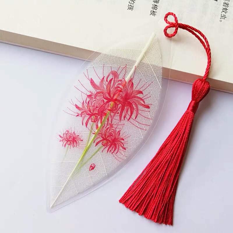 Bookmark gân lá hình hoa bỉ ngạn kẹp sách