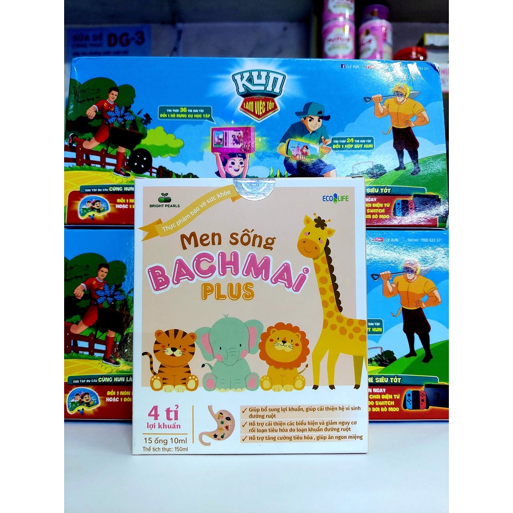 Men Sống Bạch Mai Plus 150ml [15 ống x 10ml] mẫu mới nhất [Date 2025]