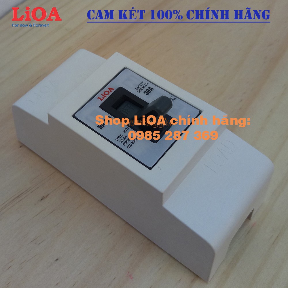 Combo cầu dao tự động an toàn APTOMAT LiOA 2 cực 1 tiếp điểm  - Lắp nổi nhỏ