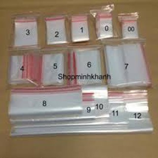(100g) TÚI ĐỰNG / TÚI ZIPPER CHỈ ĐỎ NHIỀU SIZE LỰA CHỌN