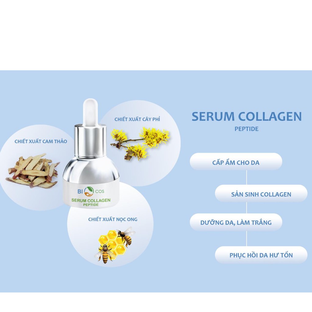 Serum Colagen BioCos Tái Tạo Da Dưỡng Ẩm Mờ Thâm 20ml