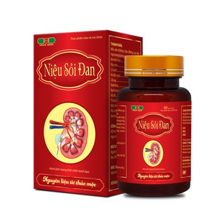 [Freeship extra] NIỆU SỎI ĐAN - Giảm nguy cơ tạo cặn sỏi ở thận và đường tiết niệu, làm mòn sỏi (Lọ 60 viên nang)