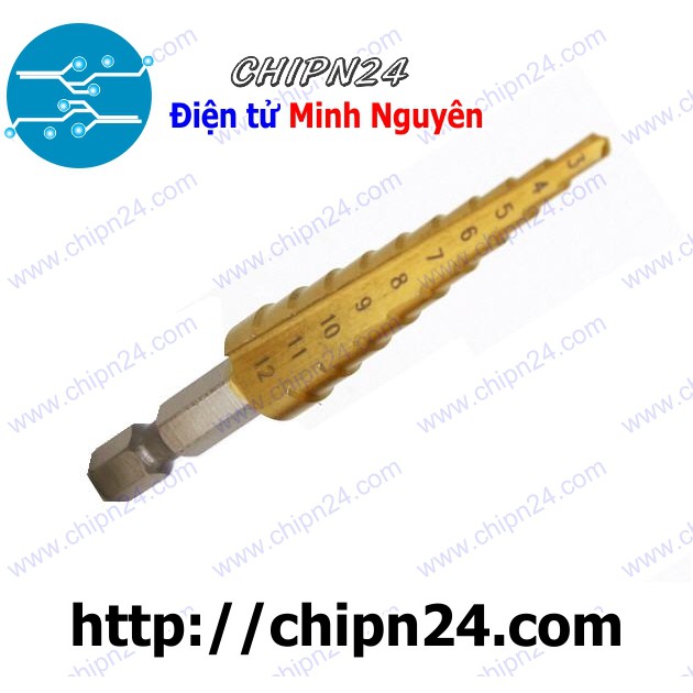 [1 CÂY] Mũi khoan bậc 3-12mm (Mạch điện tử, PCB)