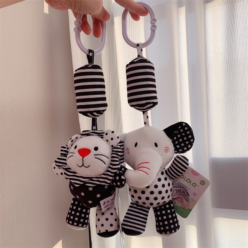 Treo Nôi Kích Thích Thị Giác Treo Xe Đẩy Đen Trắng TOLOLO Cho Bé TN37