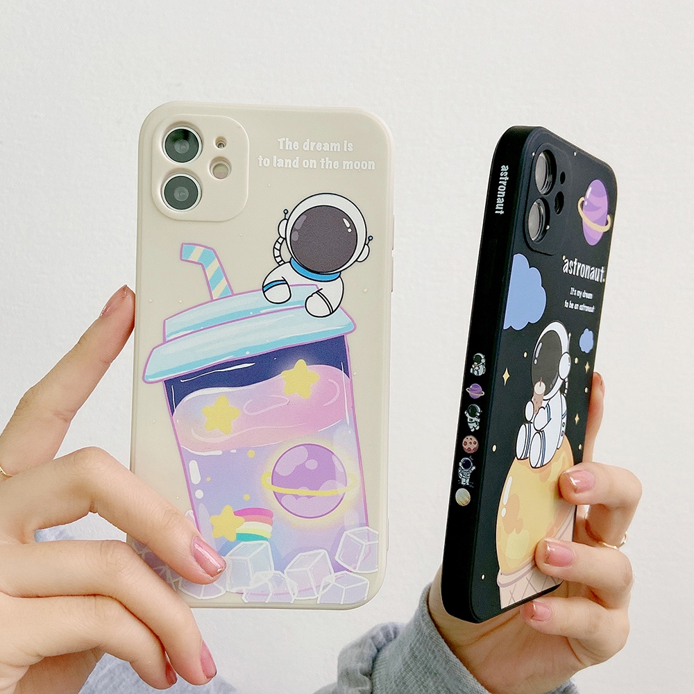 Ôp Điện Thoại Dẻo Hình Cây Kem / Phi Hành Gia Cho samsung galaxy s22 ultra s21 s20 plus note 20 ultra s21fe s20fe a22 a03s a21s a52 a72 Ốp