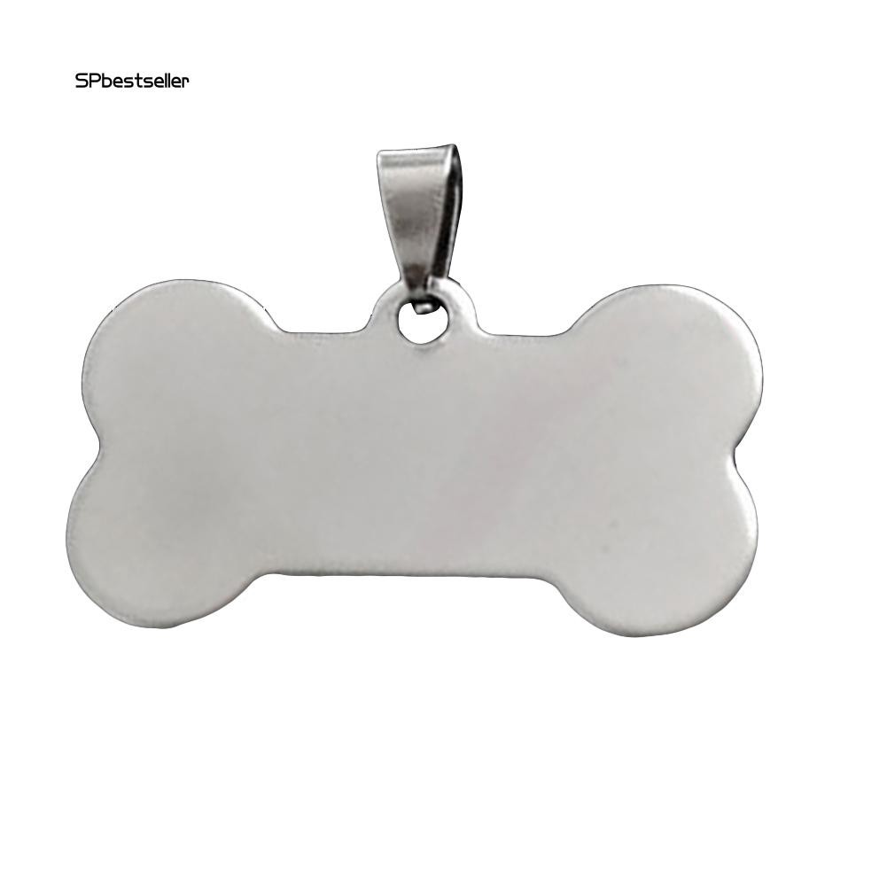Mặt dây chuyền bằng thép không gỉ hình khúc xương đáng yêu cho thú cưng
