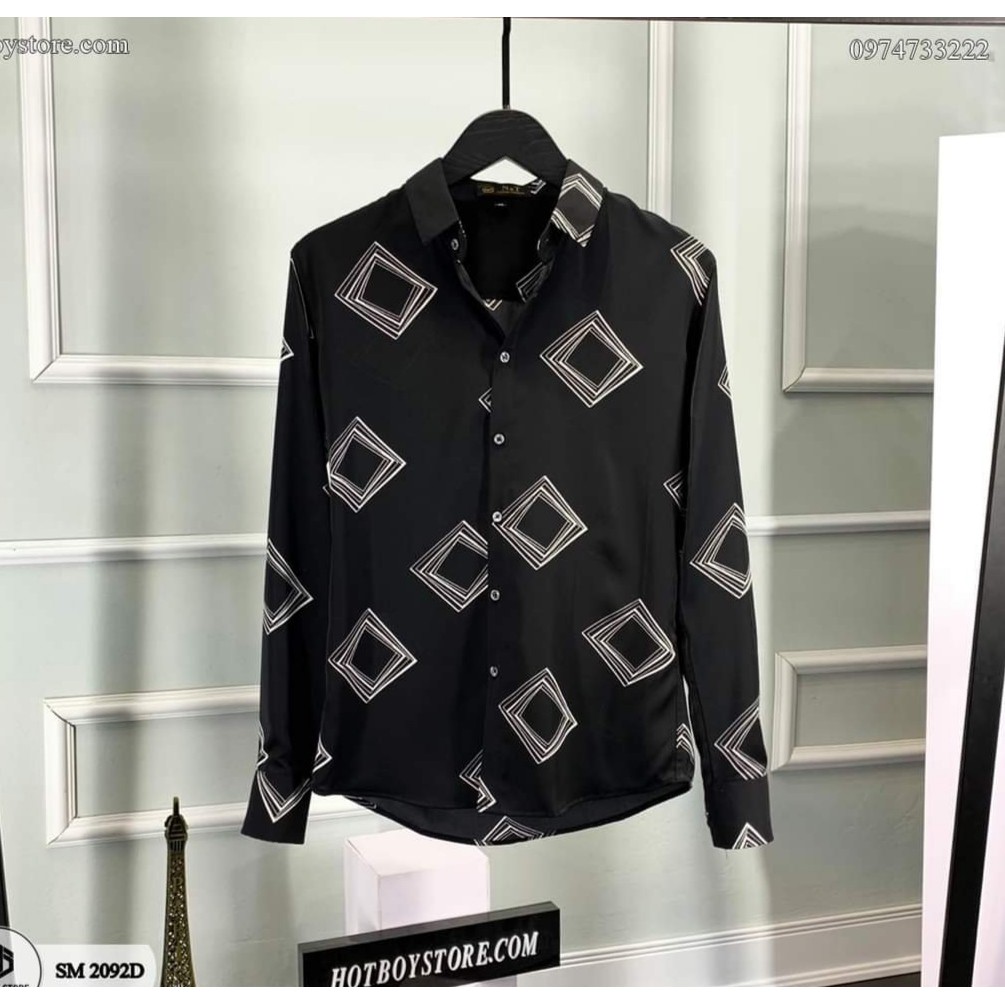 [SIÊU HOT]💥Áo sơ mi nam hàn quốc dài tay họa tiết cao cấp vải lụa mềm mịn siêu phẩm cực chất
