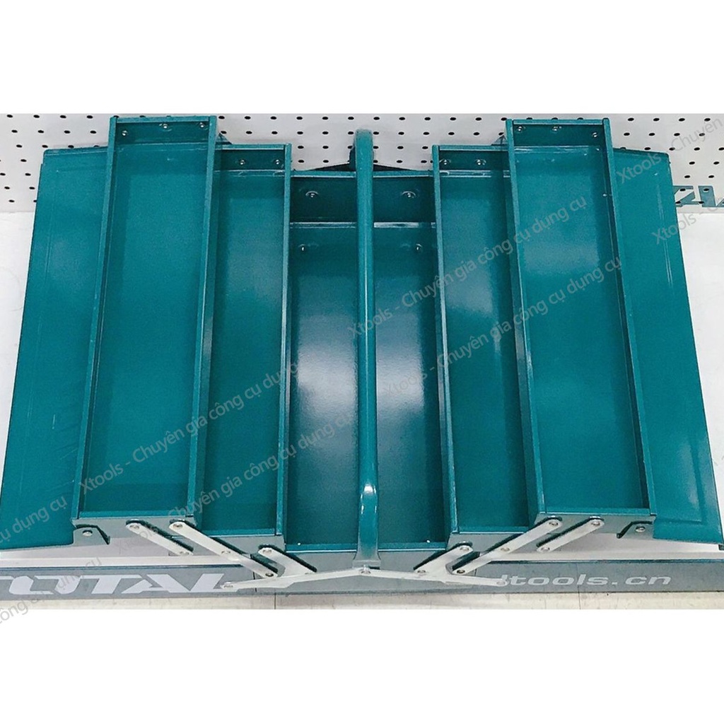 Hộp đựng dụng cụ đa năng TOTAL THT10701 495x200x290mm hộp đồ nghề 3 tầng tấm thép dầy 0.6~0.8mm siêu bền cứng