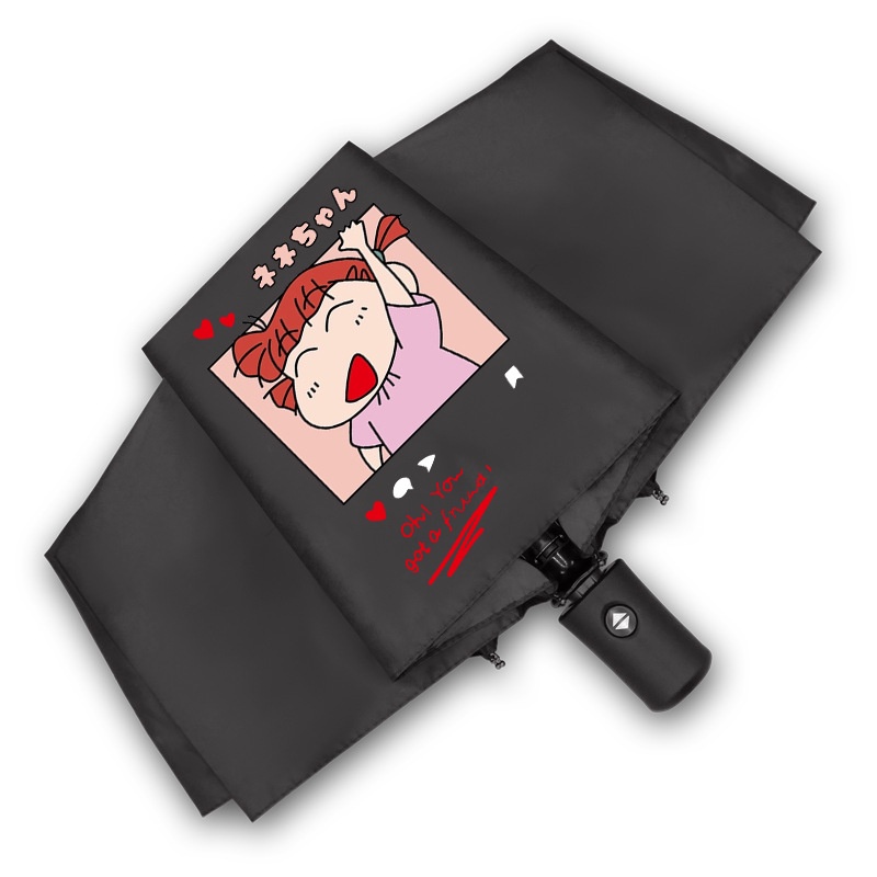 Ellen Dù Gấp Tự Động Che Mưa Nắng In Hình Cậu Bé Bút Chì Shin chan Dễ Thương Cho Học Sinh