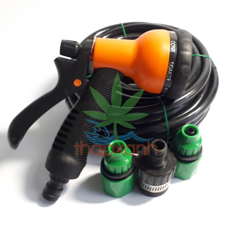 Bộ vòi xịt nước tưới cây, rửa xe 8 trong 1 + 15m dây 8/11