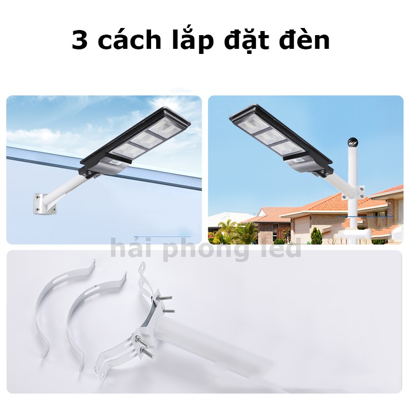 Đèn năng lượng mặt trời liền thể 150w, đèn led công suất lớn dùng năng lượng mặt trời - tặng cán đèn