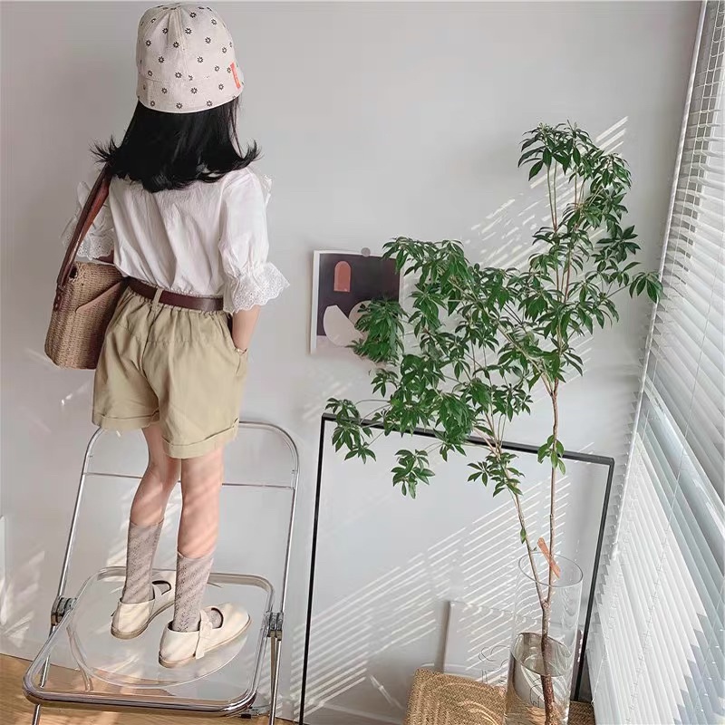 [SALE BỎ MẪU] - Set áo voan quần kaki sang chảnh tiểu thư cho bé gái (08-30kg)