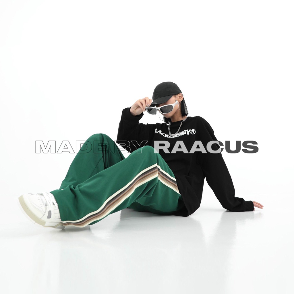 Quần ống rộng nam nữ PATOMI.STUDIO  dáng suông unisex chất poly sọc nâu - QD05 , QS03